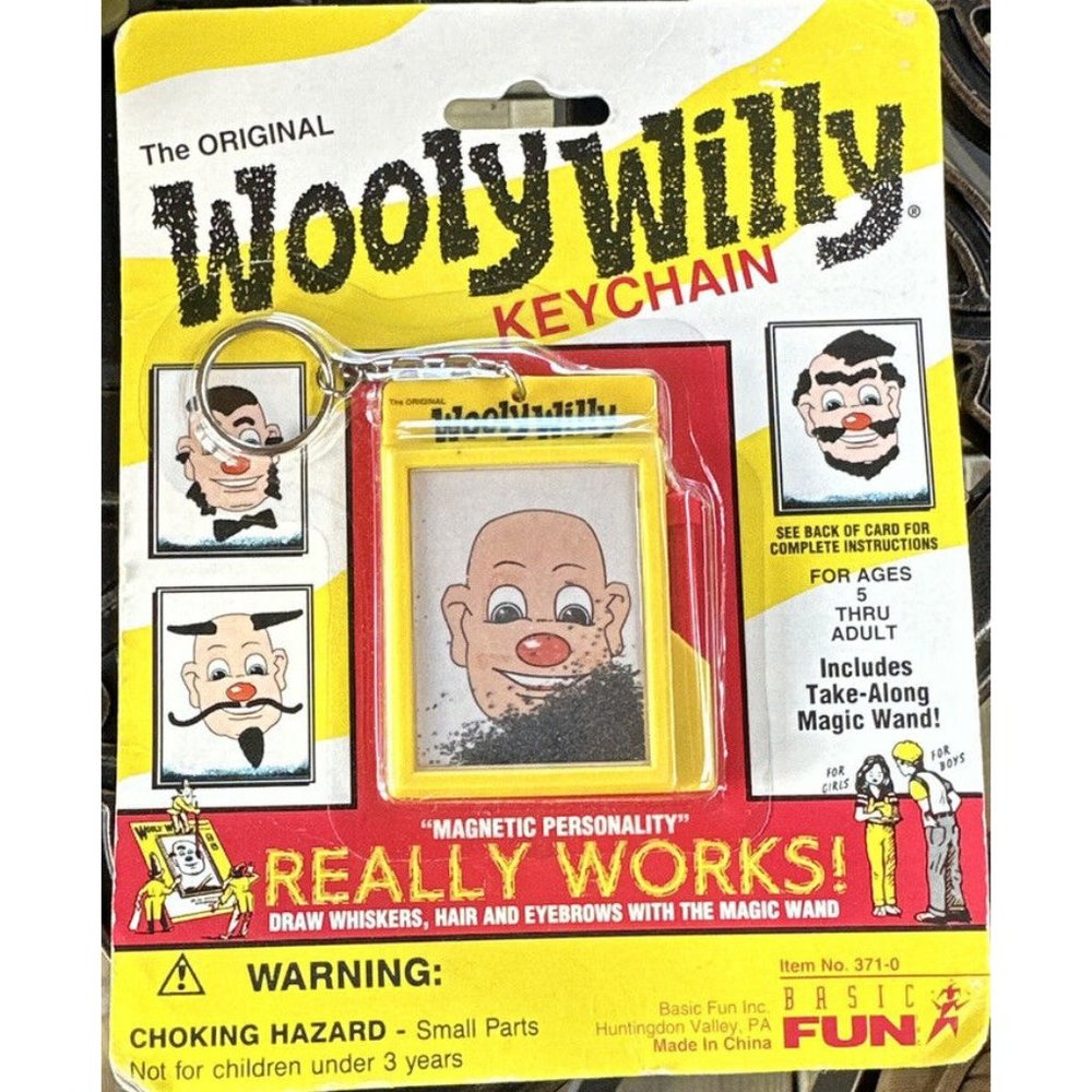 Vintage Original WOOLY WILLY Toy Keychain from Basic Fun NEW in SEALED Package